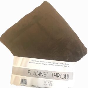Teddy Fleece Throw Blanket, brown