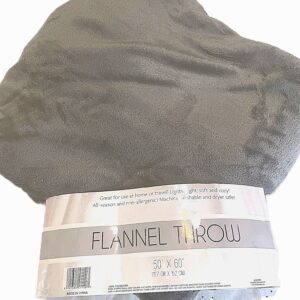 Teddy Fleece Throw Blanket, gray