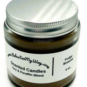 4 oz jar with silver lid; Fudge Brownie