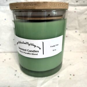 8 oz jar with bamboo lid; Fruity Pop