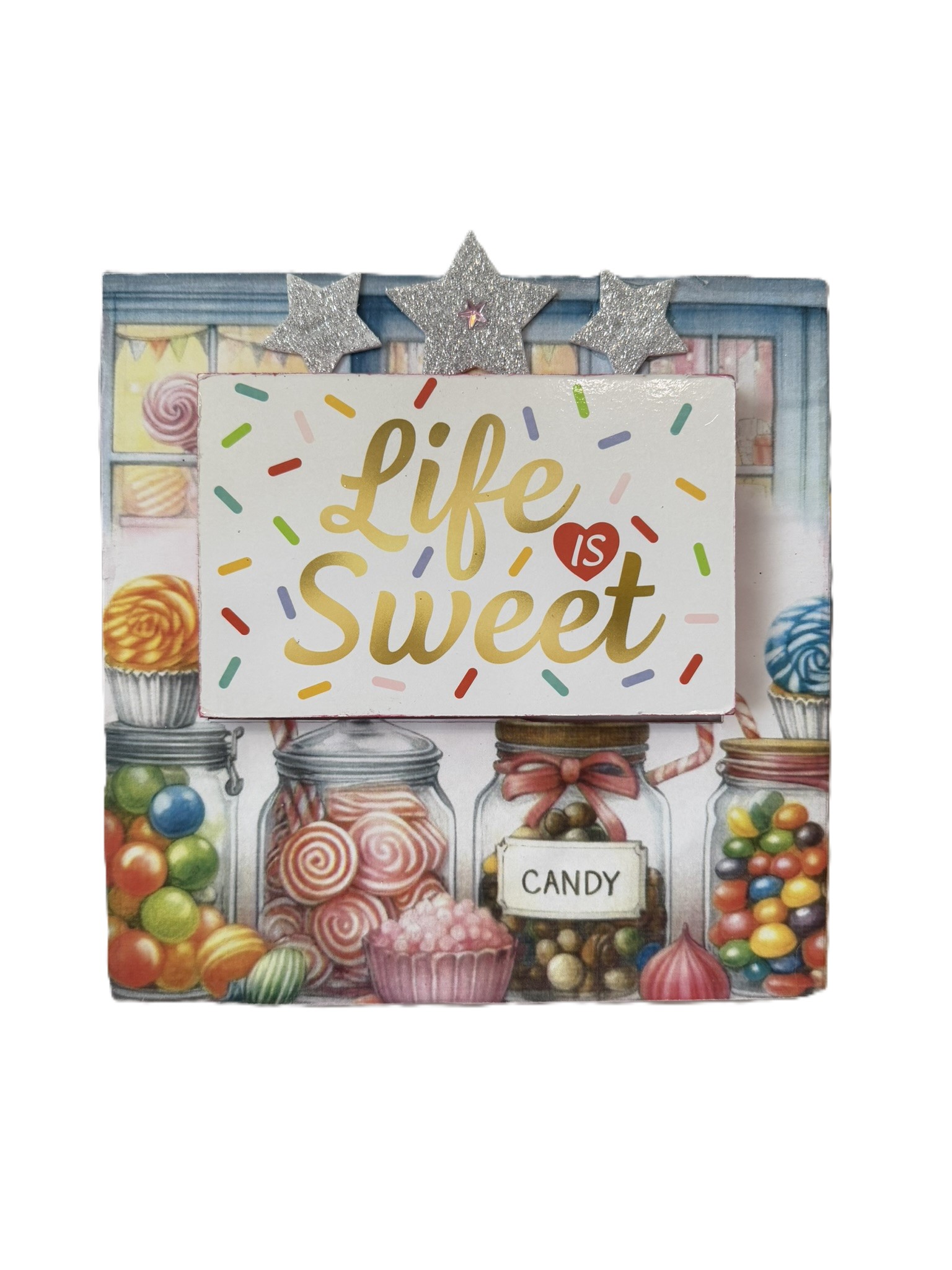 Life is Sweet 2-Piece Candle & Hanging Sign Bundle - Image 4