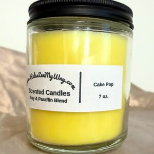7 Oz Jar With Black Metal Lid; Cake Pop