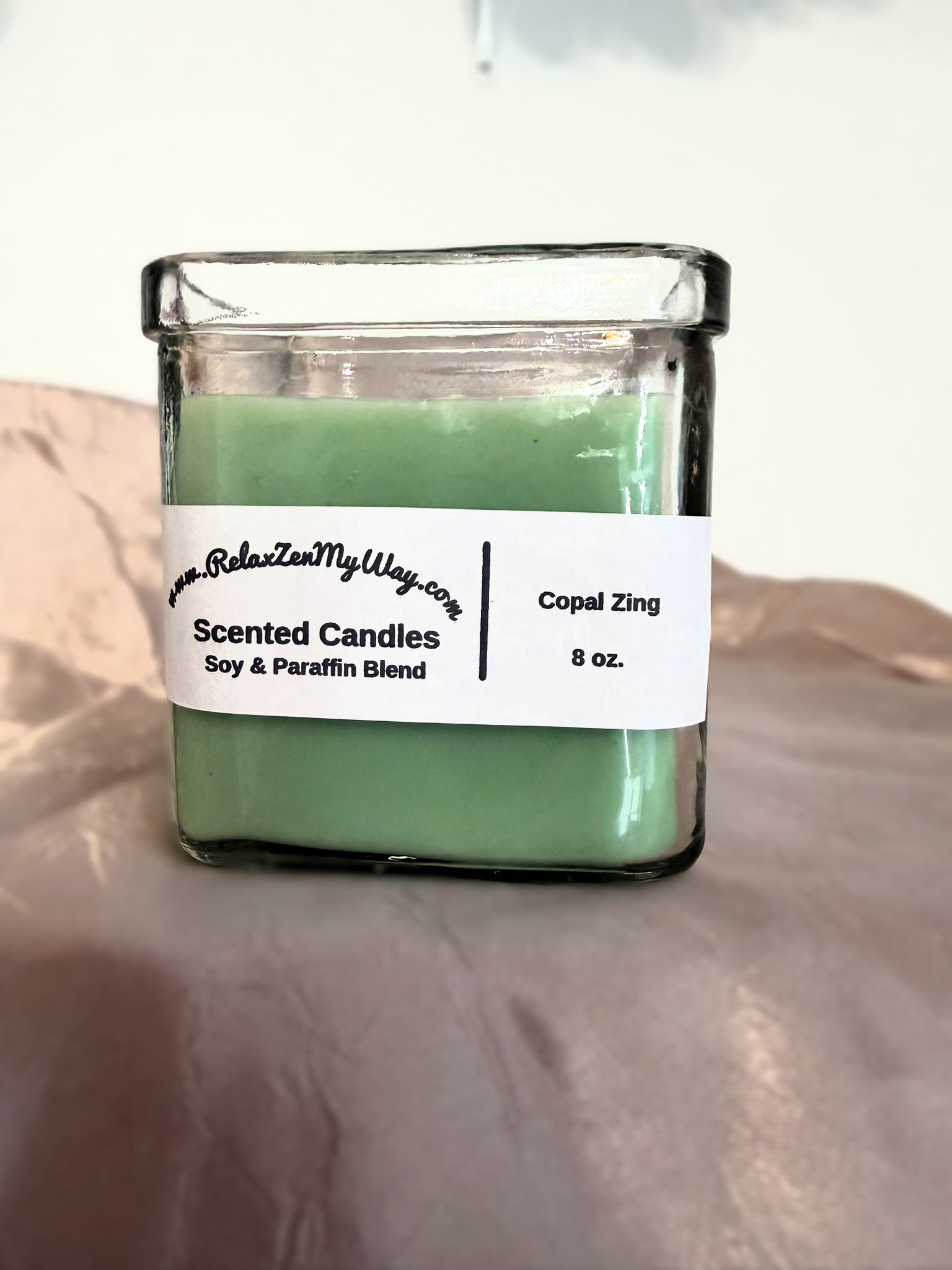 8 oz Square tumbler; Copal Zing