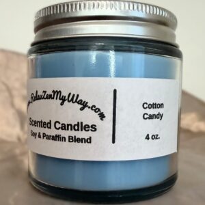 4 oz jar with silver lid; Cotton Candy