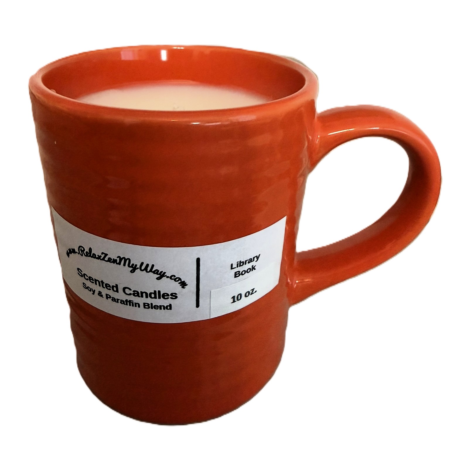 Orange Mug - 10 oz.; Library Book